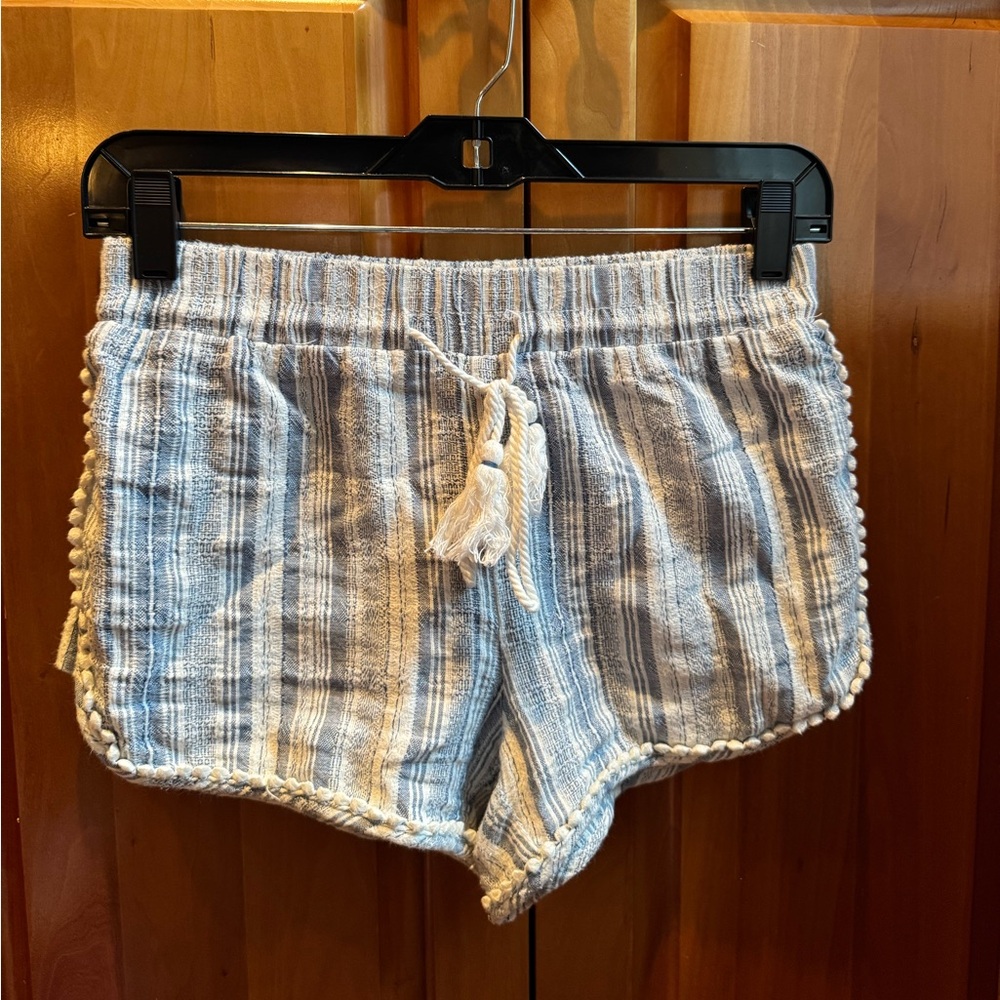 Aeropostale Blue and White Striped Shorts